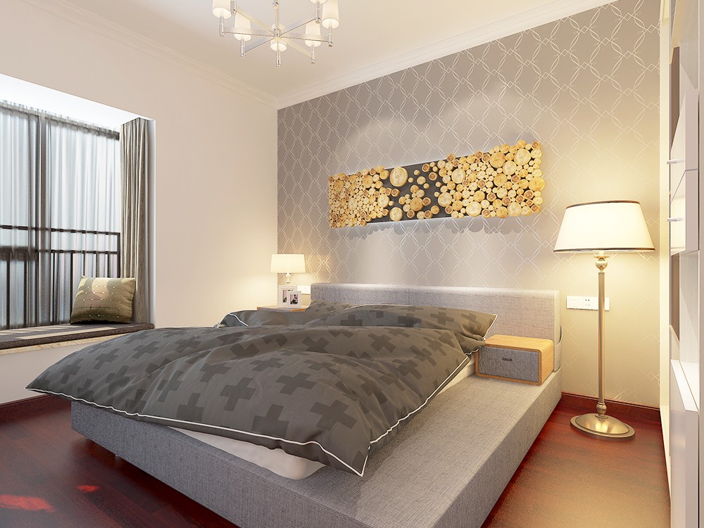 Modern minimalist bedroom DZW046