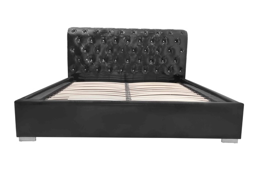 [1101911] Queen Bed Excl Mattress (BLACK Black L LE-35)