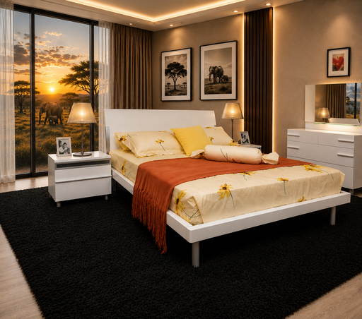 [1171402] Queen Bed Excl. Mattress