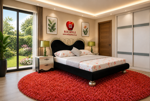 King/Queen Bed Excl. Mattress