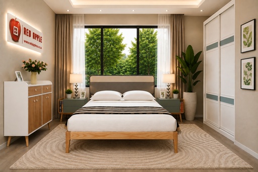Queen Bed Excl. Mattress