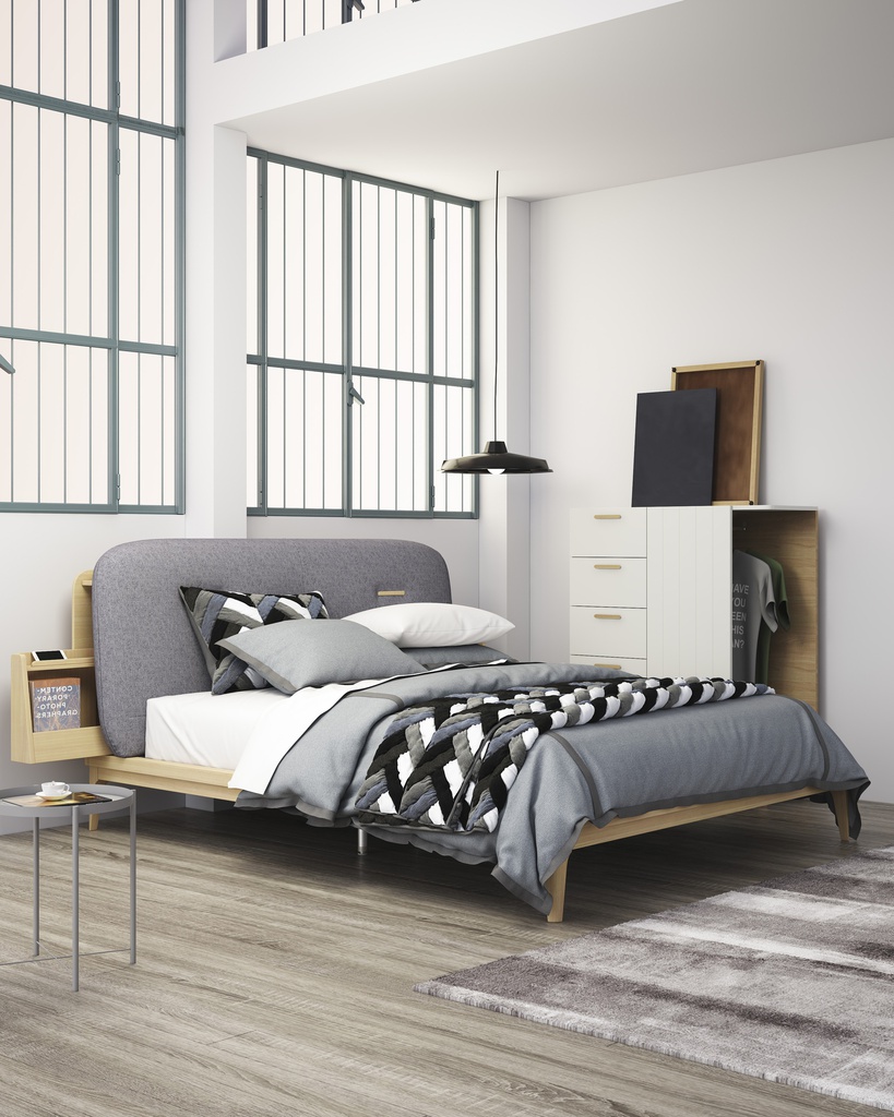 Queen Bed Excl. Mattress